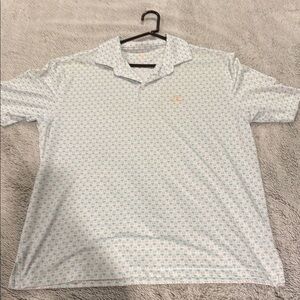 Rhoback White Polo Shirt Classic Dotted Design